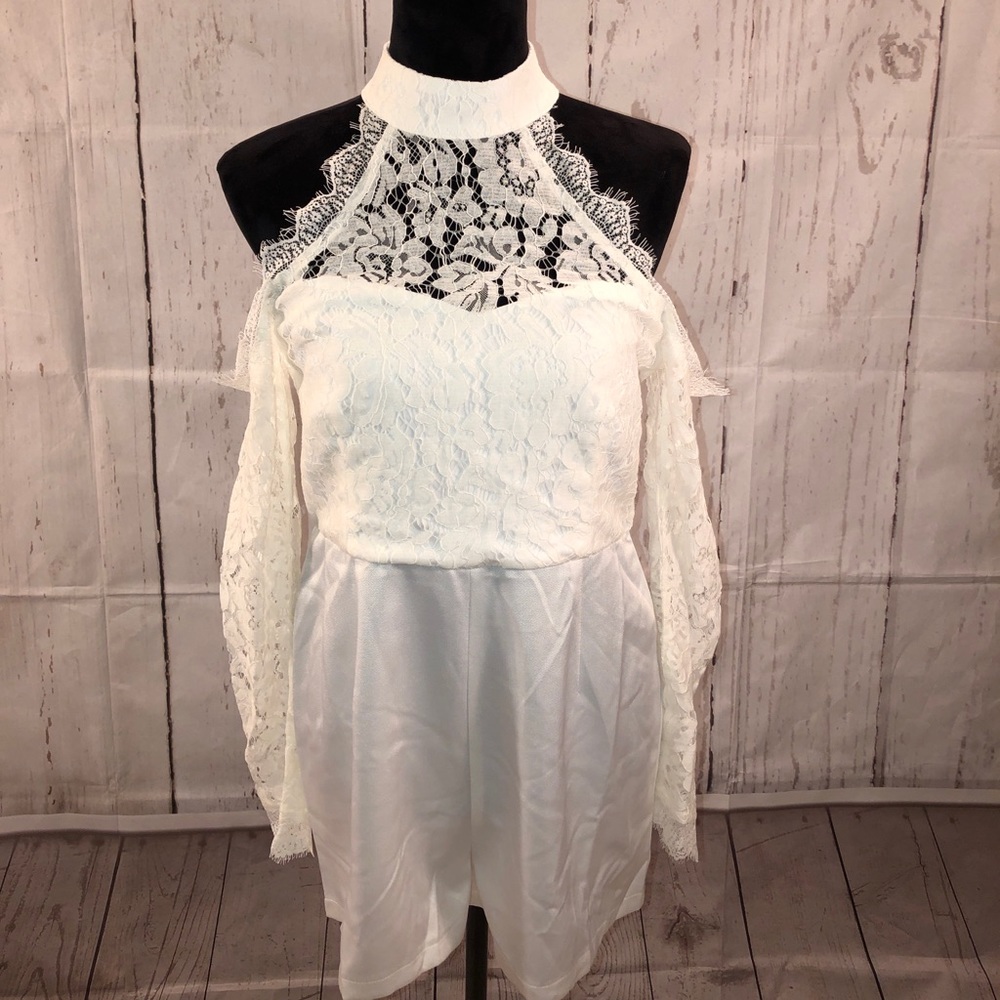 White lace romper